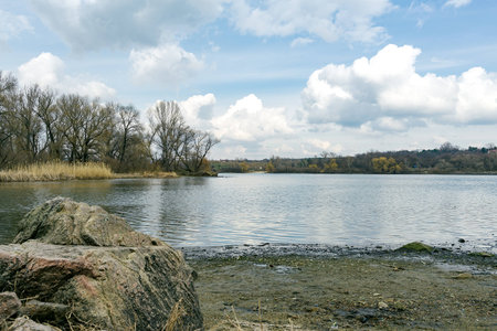 Rocks of the Dnieper Riverの写真素材