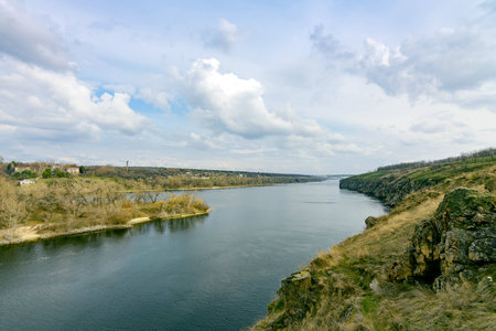 Rocks of the Dnieper Riverの写真素材