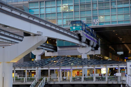 Kitakyushu Japan - Kokura railway station monorail lineのeditorial素材
