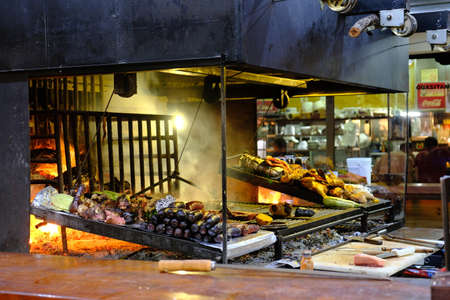 Uruguay Montevideo - Restaurant in Mercado del Puertoのeditorial素材