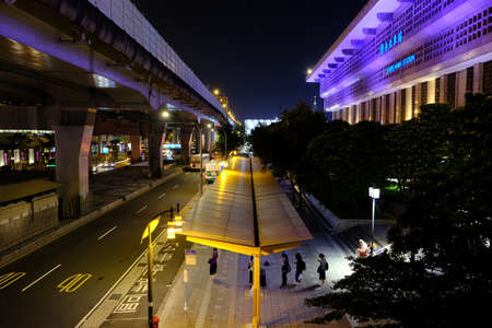 Taipei Taiwan - Taipei Main Station at nightのeditorial素材
