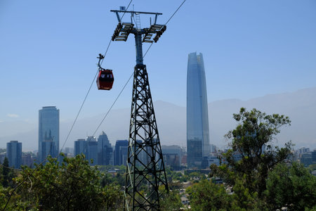 Chile Santiago - Cable car and Sky Costanera