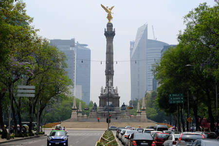 Mexico City - The Angel of Independence - El Angel de la Independenciaのeditorial素材