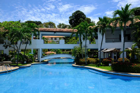 Indonesia Batam - Pool area Nongsa Point Marina Resortのeditorial素材