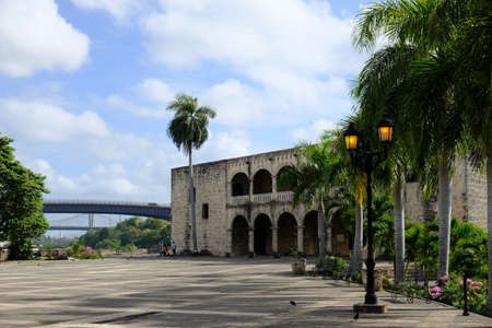 Dominican Republic Santo Domingo - Historic governor palace Alcazar de Colonのeditorial素材