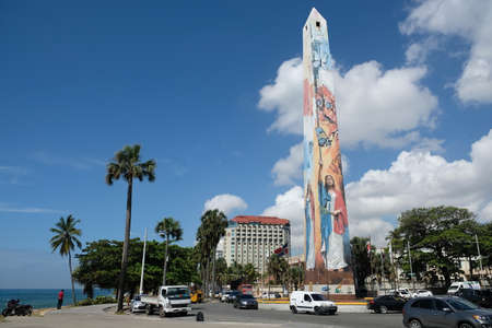 Dominican Republic Santo Domingo - Santo Domingo Obelisk - Obelisco de Santo Domingoのeditorial素材