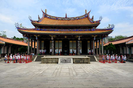 Taipei Taiwan - Ceremony at Taipei Confucius Templeのeditorial素材