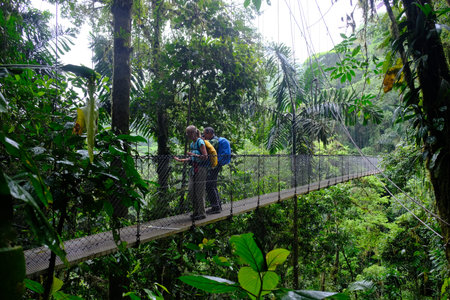 Costa Rica Arenal Volcano National Park - Hiking and Tree Top Walkのeditorial素材