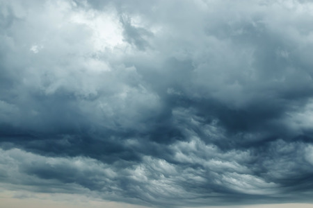 Storm clouds with contrast between dark gray and white that threaten a heavy rainの写真素材