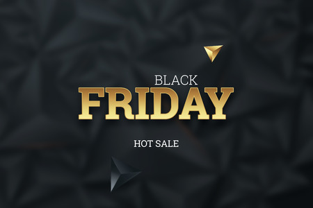 Black friday background layout background black and gold. Inscription Black Friday on a dark background. For art template design, mockup, banner, booklet, poster. Creative background.の写真素材