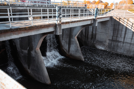Dam on the river, dam on the river in Minskの写真素材