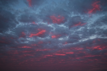 pink clouds and sky for background Abstract,postcard nature art pastel style,soft and blur focus.の写真素材