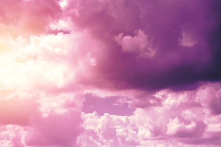 Creative background, pink, fluffy, vanilla clouds. The concept of lightness, magic, magic, fairy tale, good. Background for cards, flyers.の写真素材