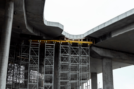 Construction site, construction, scaffolding, scaffolding. The concept of construction work, design, architecture.の写真素材