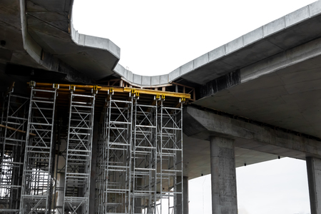 Construction site, construction, scaffolding, scaffolding. The concept of construction work, design, architecture.の写真素材