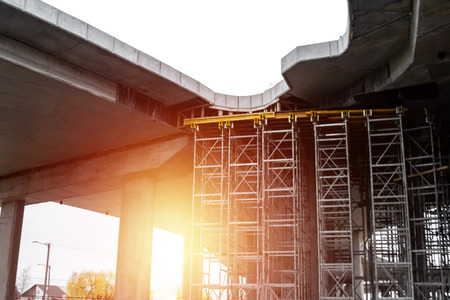 Construction site, construction, scaffolding, scaffolding. The concept of construction work, design, architecture.の写真素材