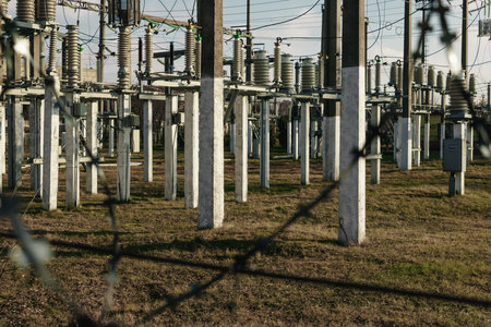 Power plant is a station of transformation. A lot of cables, poles and wires, transformers....