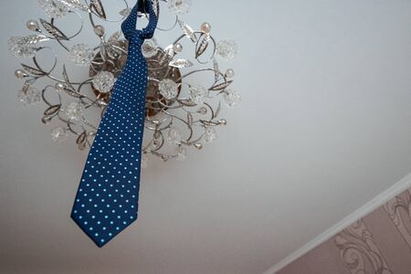 men's tie, the concept of family relations, wedding paraphernaliaの写真素材