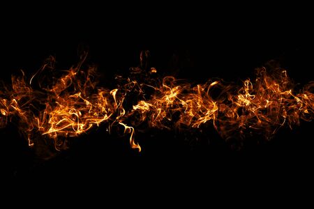 3D render red-hot plasma isolated on a black background, fusion. Copy space.の写真素材