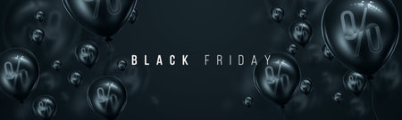 Black Friday sale flyer. Commercial discount banner. Pink letters on a black background. Sales, discounts, price drops, poster, website header. 3D illustration, 3D renderの写真素材