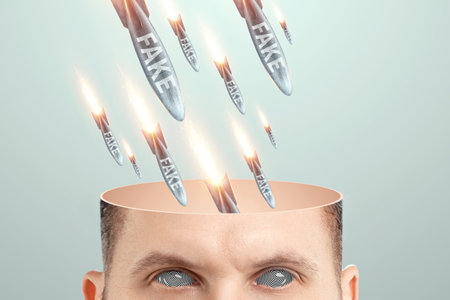 Fake news, false information fly into a person. Information war, hybrid war, war in the media space....