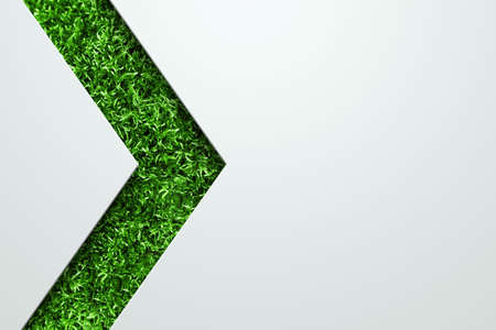 Natural concept, environment and organic products. Green abstract arrow, natural design. Natural design, flyer layout, marketing material, copy spaceの写真素材
