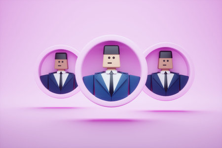 businessman cartoon style icon. Modern design, cartoon style, magazine style. 3D rendering, 3D...