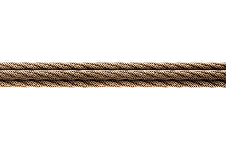 Yellow rope isolated on white background. 3D rendering, 3D illustration.の写真素材