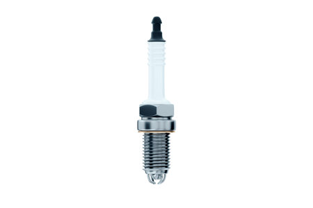 candles of an internal combustion engine on a white background. Repair, car. 3D rendering, 3D...