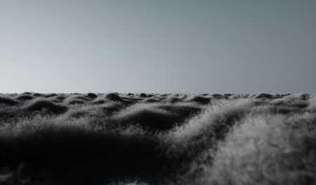 gray fluffy rain clouds. 3D illustration, 3D renderingの写真素材