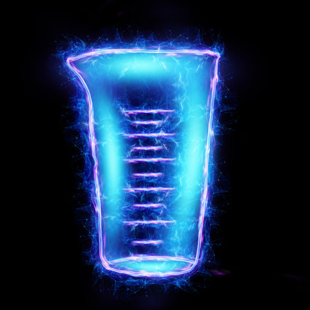Medical test tube on a dark background. The concept of health, medicine, laboratory. Isolate on a dark background.の写真素材