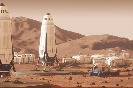 Colonization of Mars, Martian surface and human base, building a colony on Mars. Conquering new...