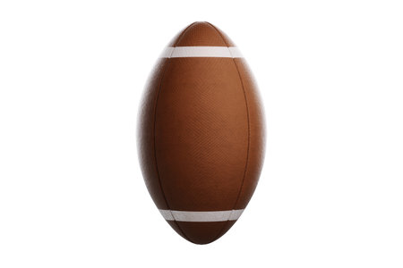 American football ball isolated on a white background. Playoff games, professional championship. Sports, design. 3D rendererの写真素材