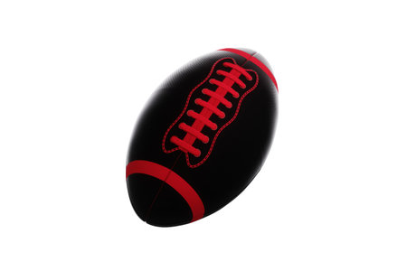American football ball isolated on a white background. Playoff games, professional championship. Sports, design. 3D rendererの写真素材