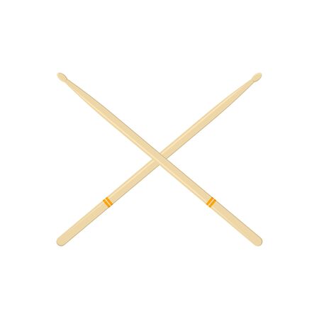 drum sticks on a white background, flatのイラスト素材