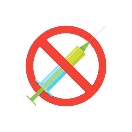 No Drugs! squirt ban in flat, vectorのイラスト素材