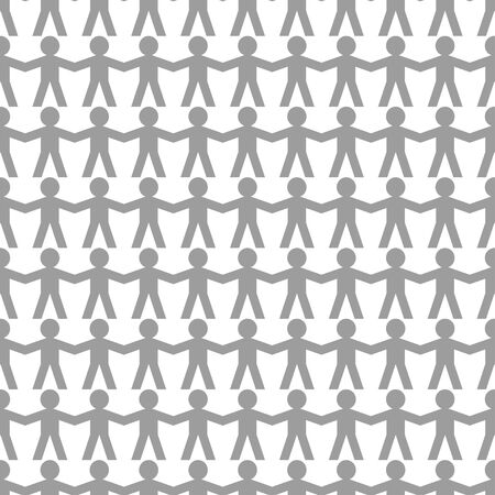 little men pattern in flat style, vector illustrationのイラスト素材