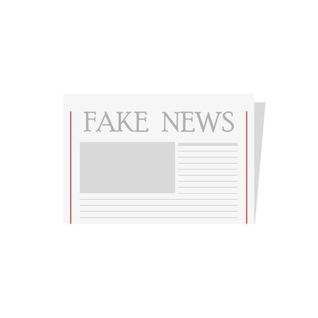 fake news newspaper in flat style, vector illustrationのイラスト素材