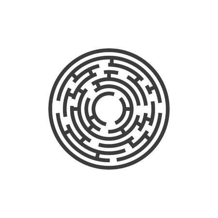 icon circle maze on white background, vector illustrationのイラスト素材