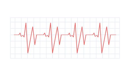 medicine chart, heart rhythms in flat style, vectorのイラスト素材