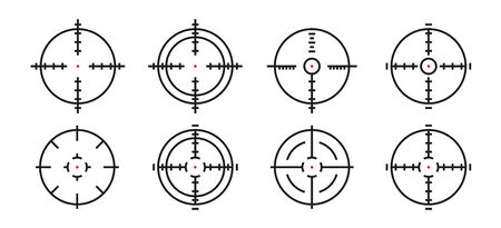 set target aim isolate in flat style, vectorのイラスト素材