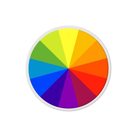 color scheme circle combination in flat, vector illustrationのイラスト素材