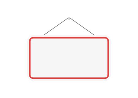 board on doore in flat style on white backgroundのイラスト素材
