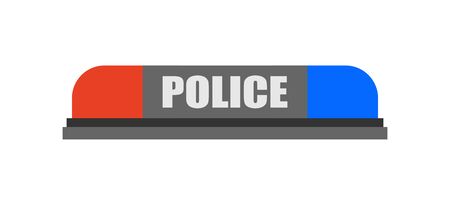 police flasher siren, vector illustration in flat style. police equipment. flat graphic designのイラスト素材