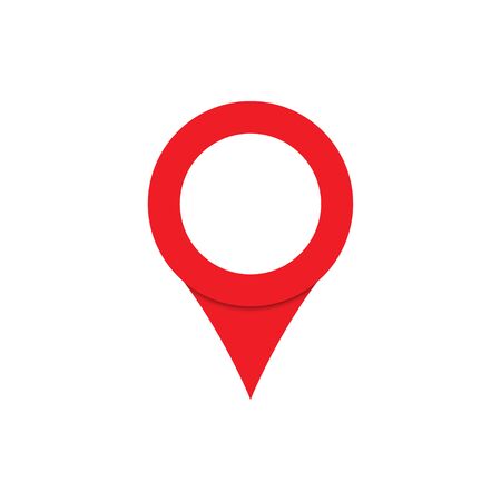 button location map flat icon, vector design illustration. Map marker vectorのイラスト素材