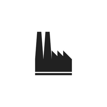 Factory icon isolated flat vector illustration. Web icon plantのイラスト素材