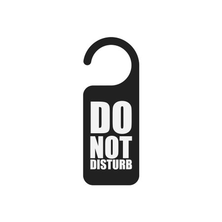 Do not disturb icon. Template vector illustration. Door flat vector icon.のイラスト素材