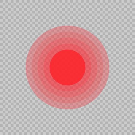 Pain red circle in flat style. Abstract vector illustration for wab decignのイラスト素材