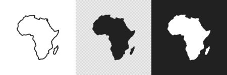Africa map set icon, geography concept. Vector abstract graphic design.のイラスト素材