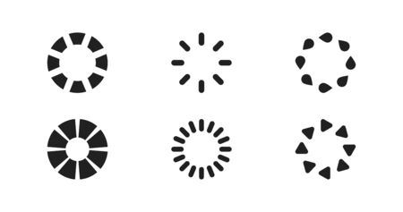 Loading icon isolated web set. Vector design template.のイラスト素材